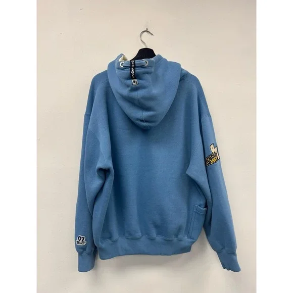 Vintage Johnny Blaze Hoodie Mens Large Blue 97 Logo Pullover Streetwear 90s